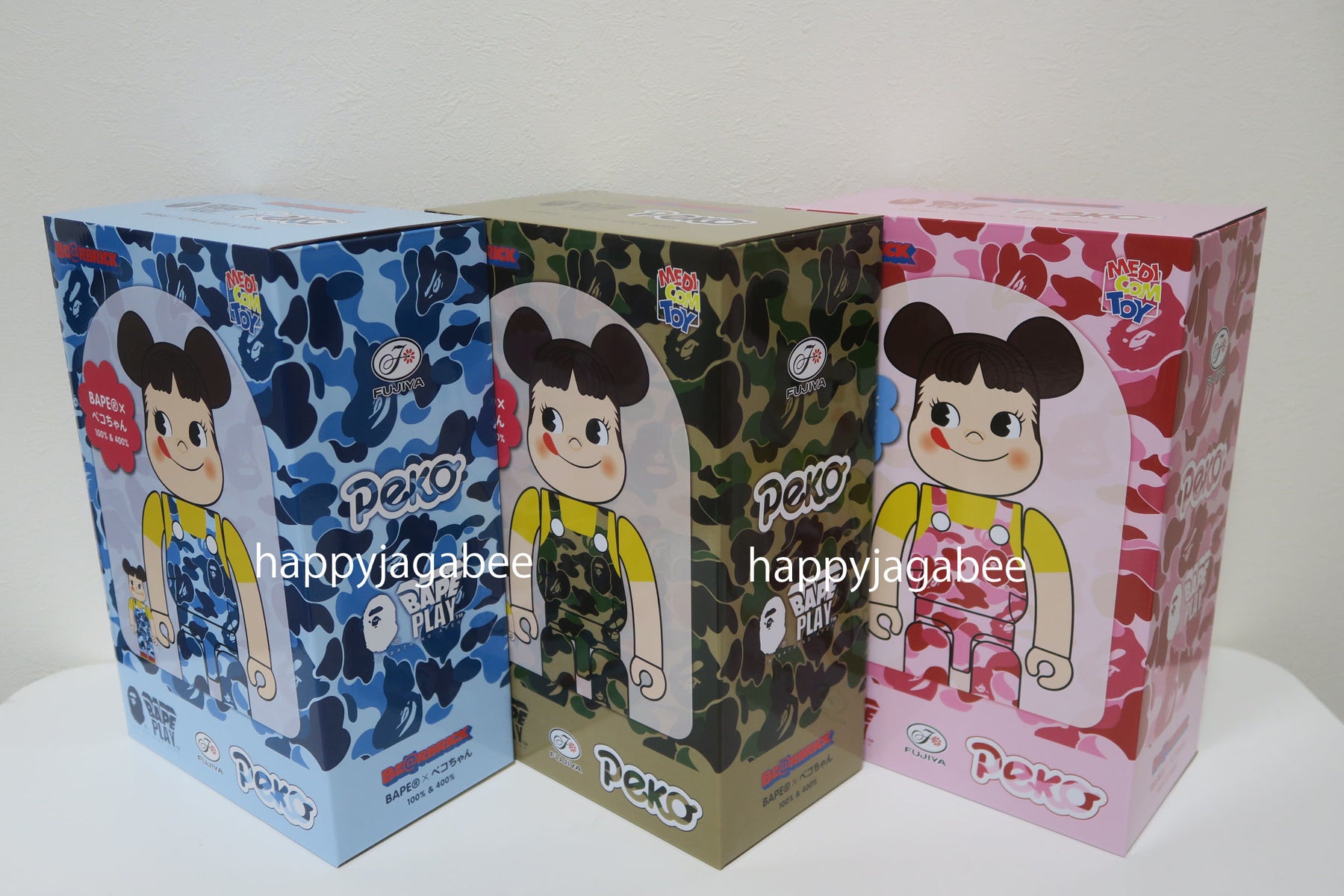 A BATHING APE BAPE x FUJIYA ABC CAMO PEKO BE@RBRICK 100% & 400% 3