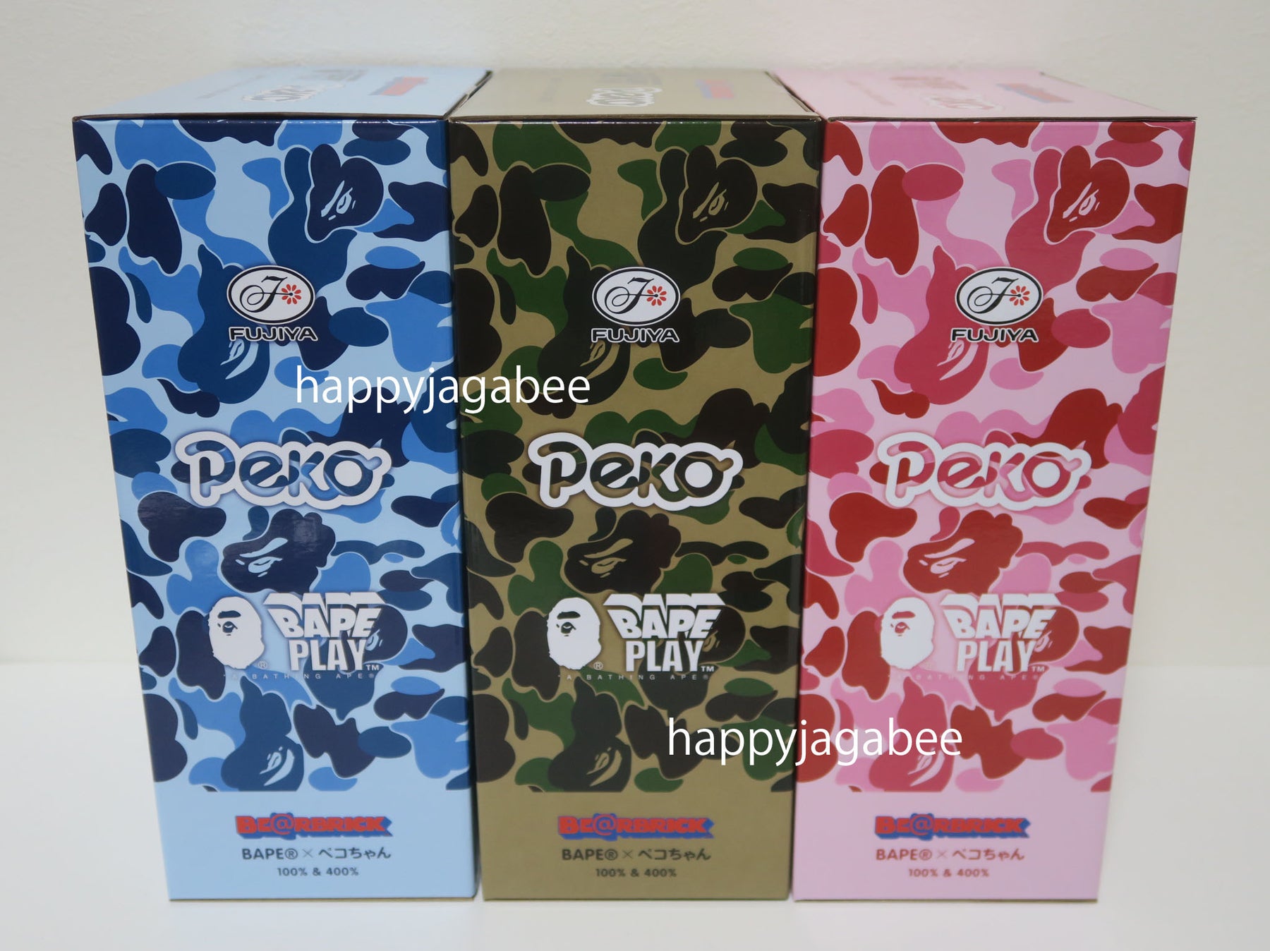 A BATHING APE BAPE x FUJIYA ABC CAMO PEKO BE@RBRICK 100% & 400% 3