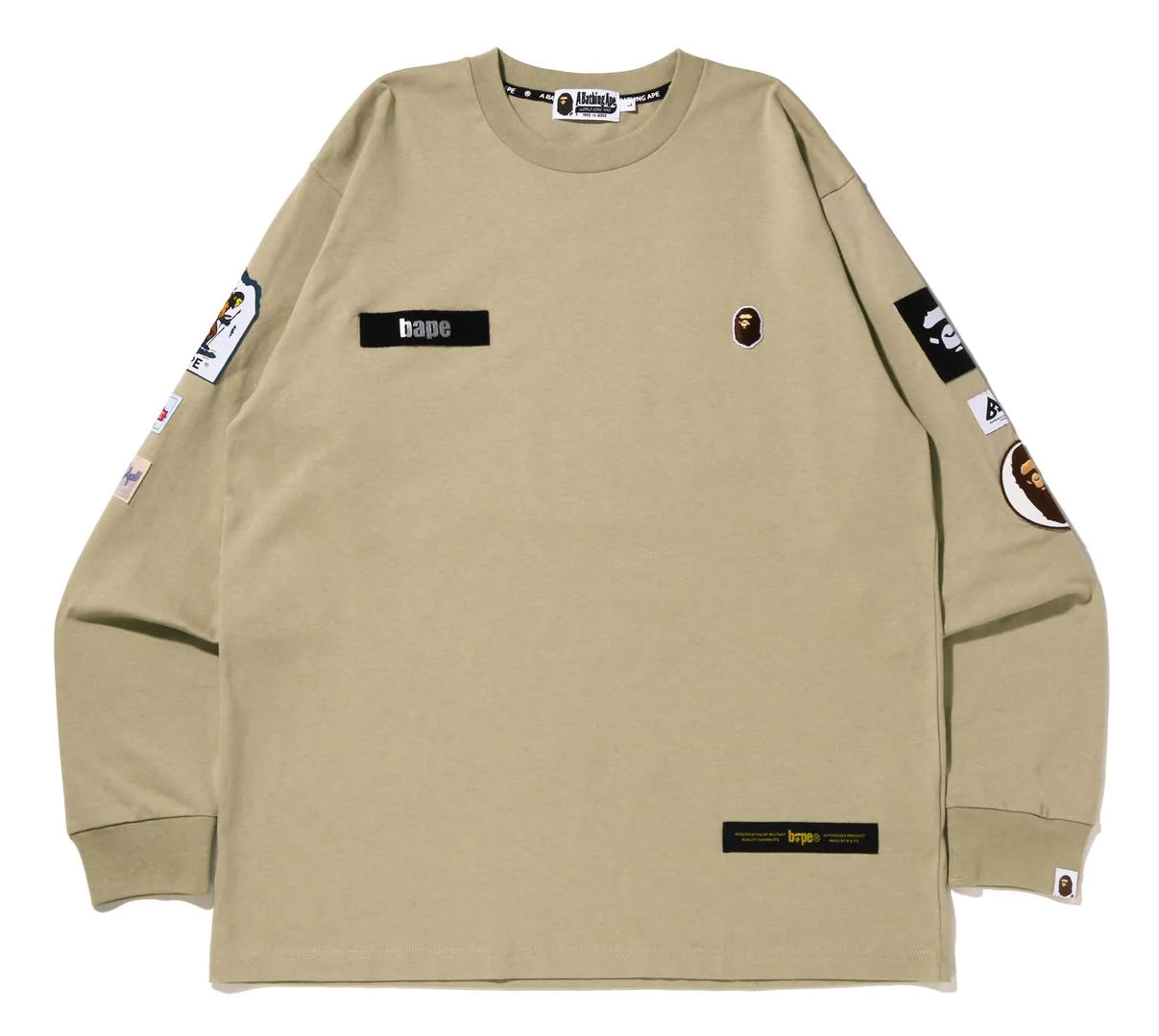 A BATHING APE MULTI LABEL RELAXED FIT L/S TEE – happyjagabee store