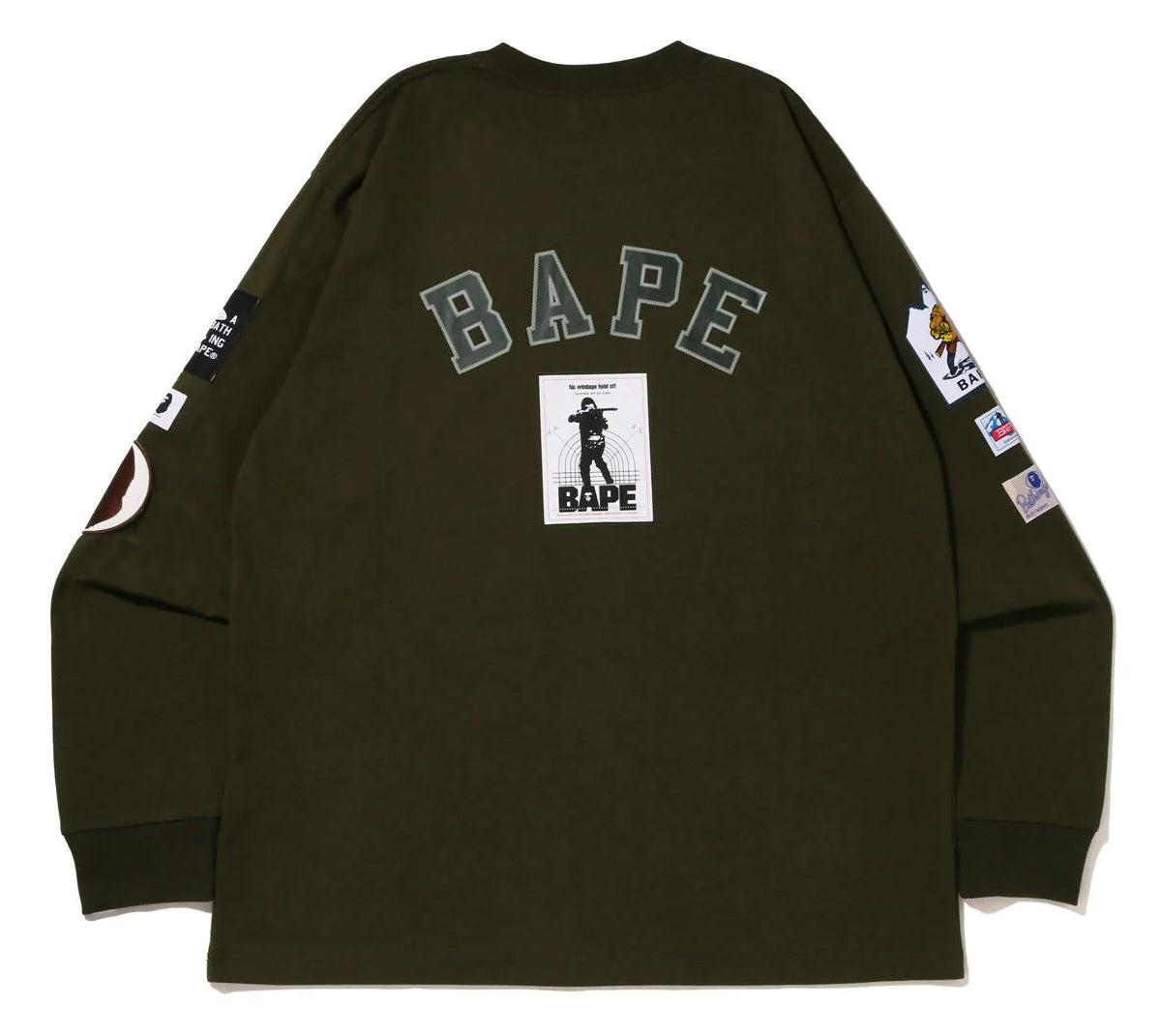 A BATHING APE MULTI LABEL RELAXED FIT L/S TEE – happyjagabee store