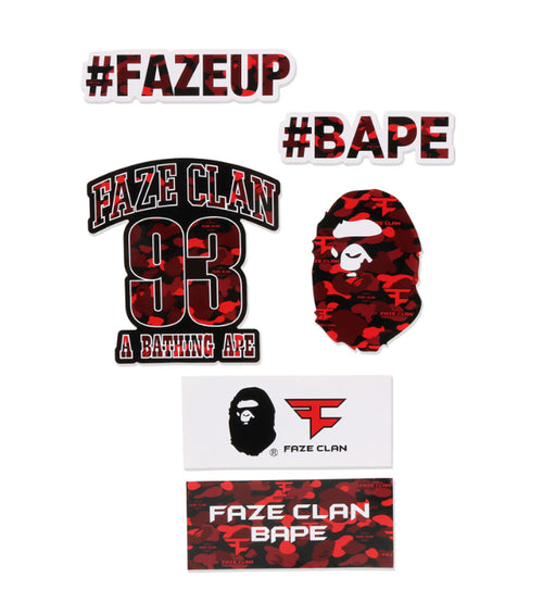 A BATHING APE BAPE x FAZE CLAN STICKER SET