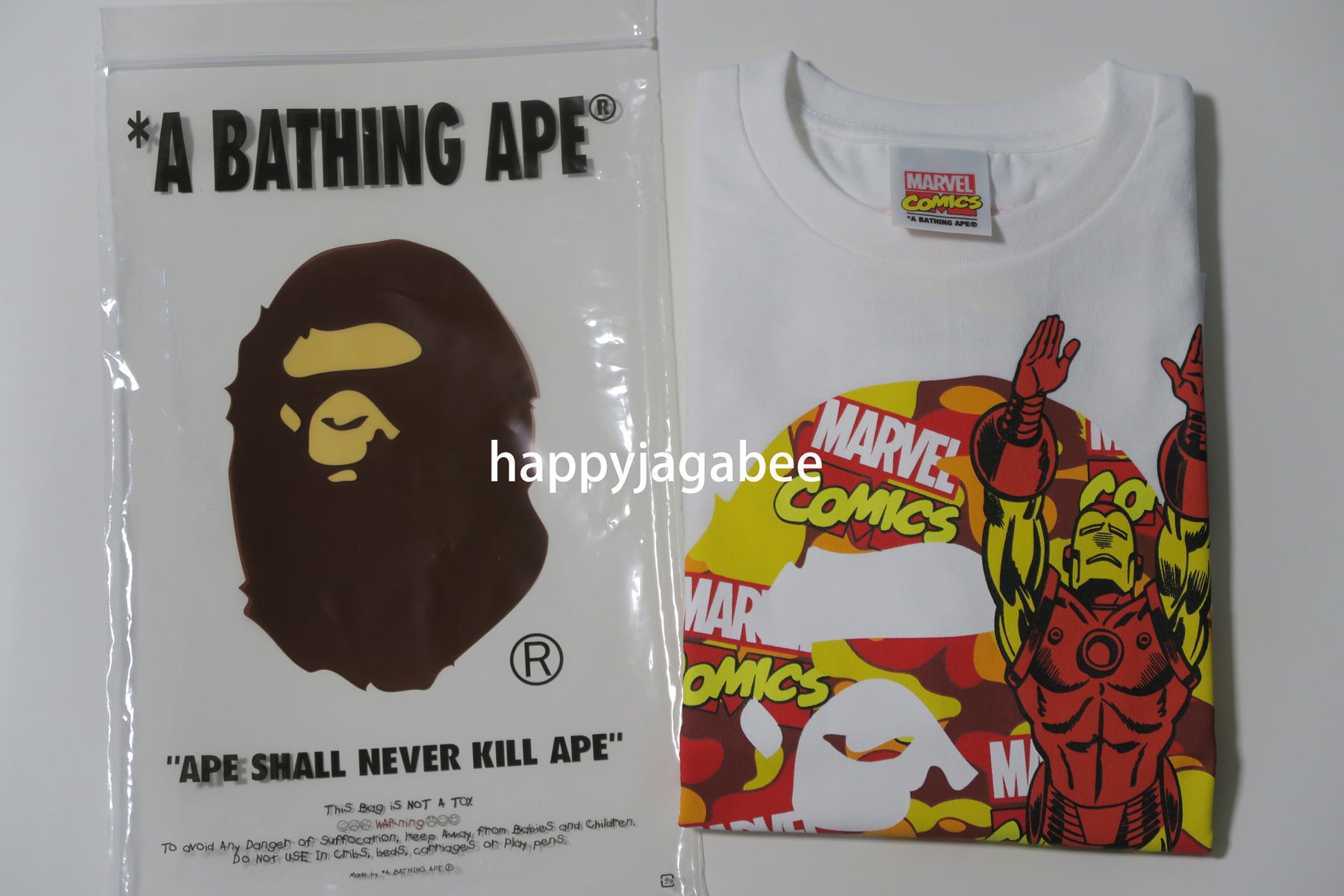 A BATHING APE BAPE x MARVEL CAMO IRON MAN TEE – happyjagabee store