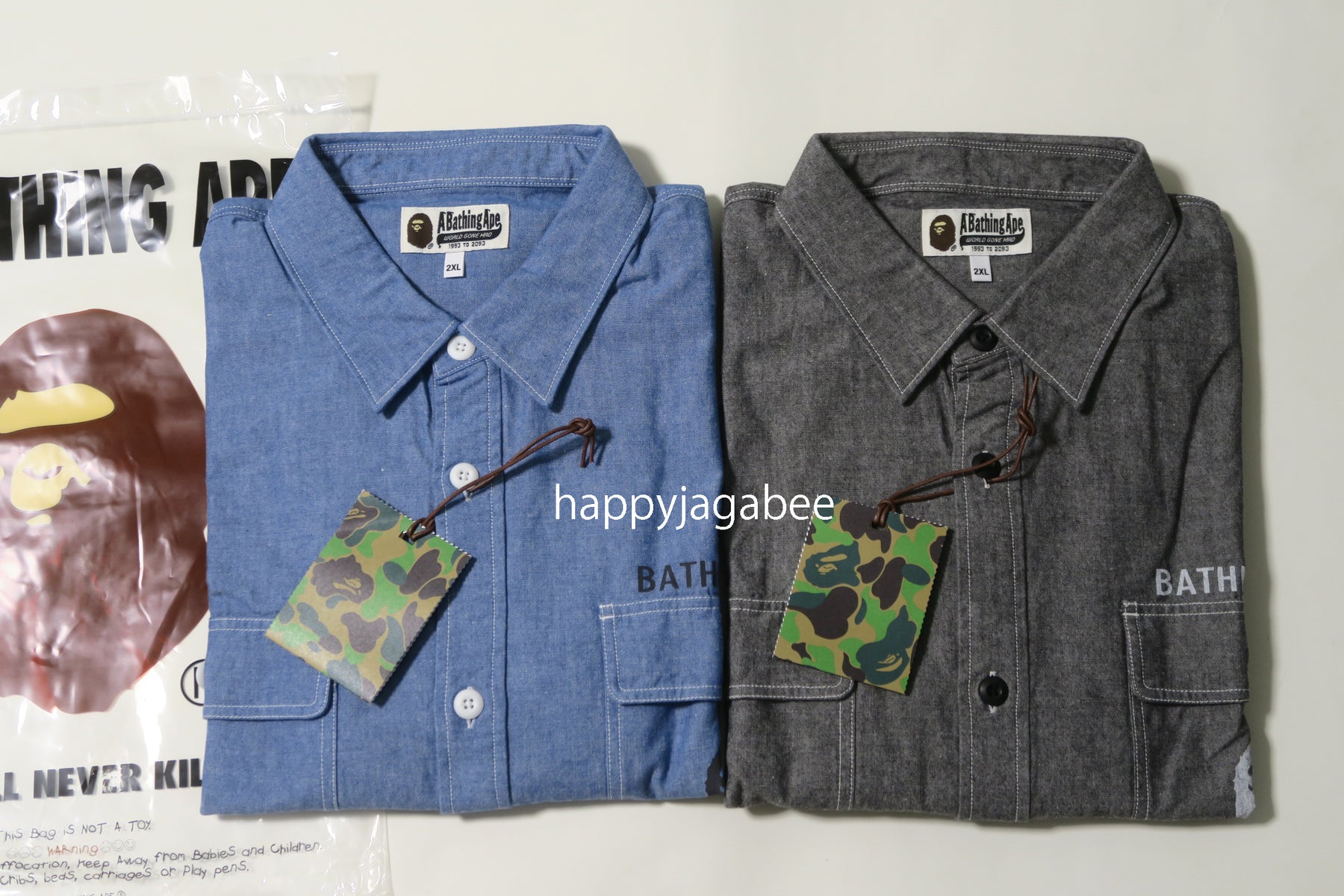 A BATHING APE CHAMBRAY RELAXED SHIRT