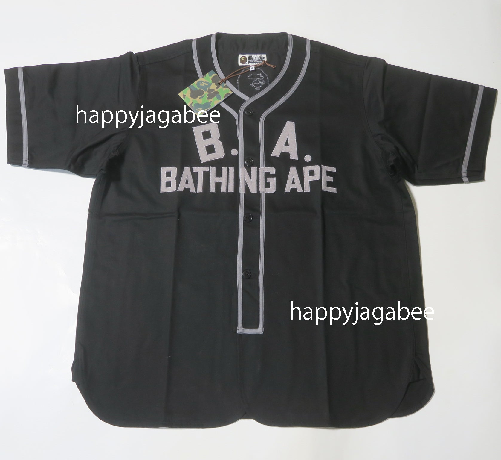 BAPE Majestic Baseball Shirt Shirt Gray Men's - US