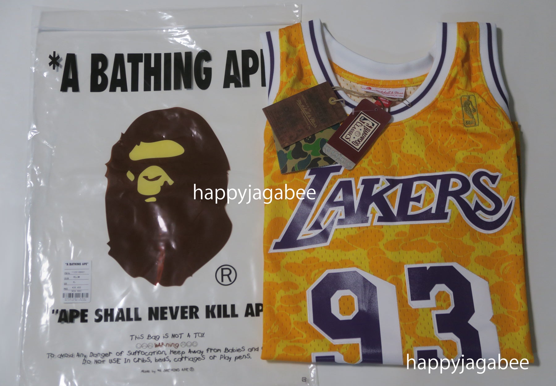A BATHING APE BAPE x M&N Mitchell & Ness LOS ANGELES LAKERS JERSEY TANKTOP