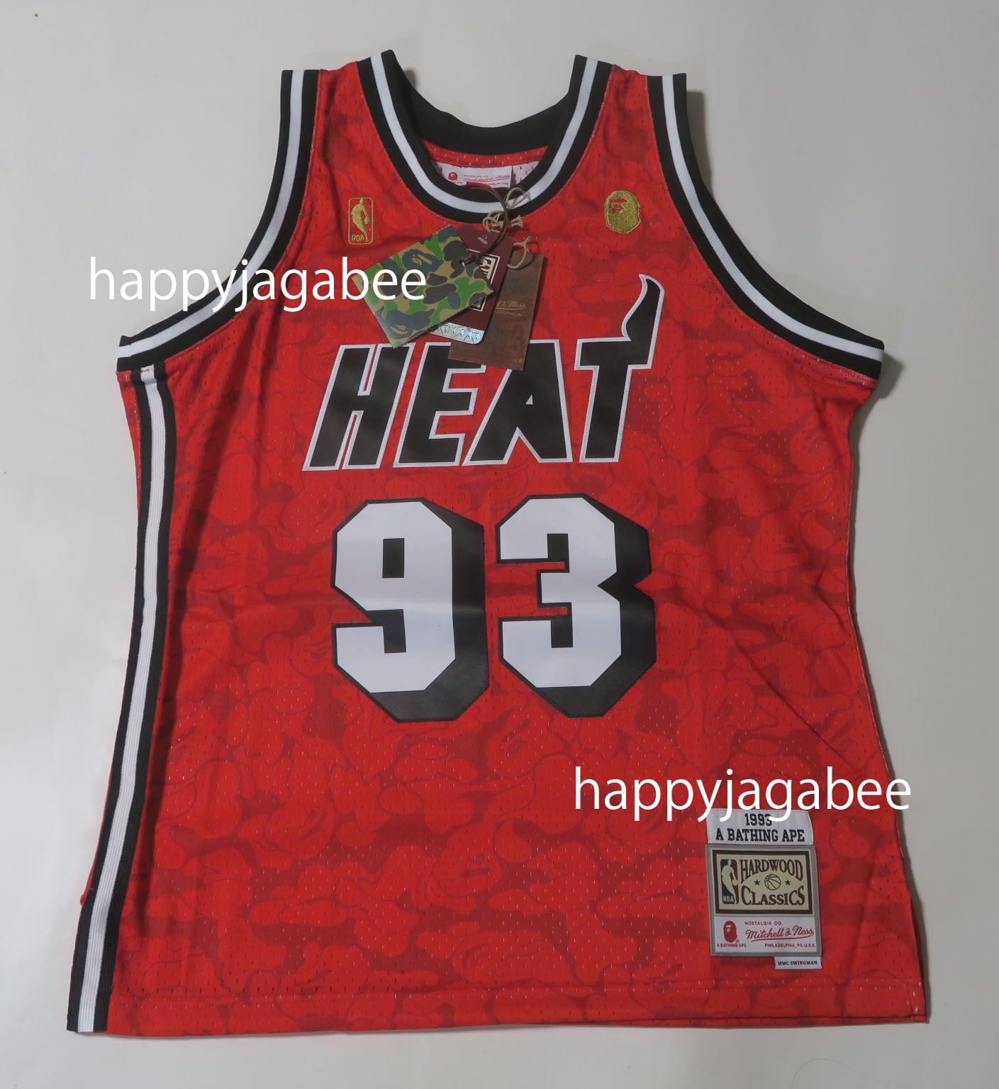 A BATHING APE BAPE x M&N Mitchell & Ness MIAMI HEAT JERSEY TANKTOP