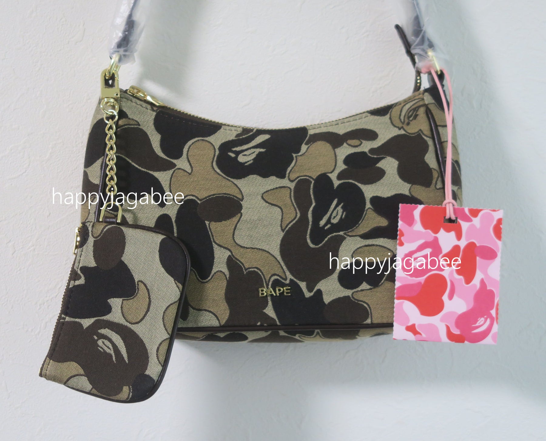 A BATHING APE Ladies' COOKIE CAMO 2 HAND BAG