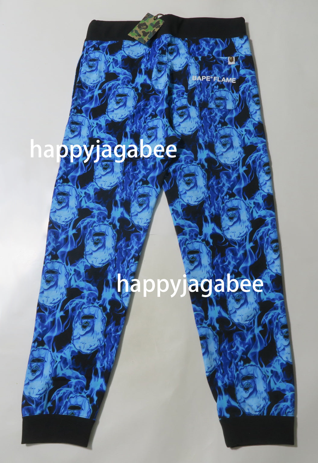 A BATHING APE BAPE FLAME SLIM SWEAT PANTS