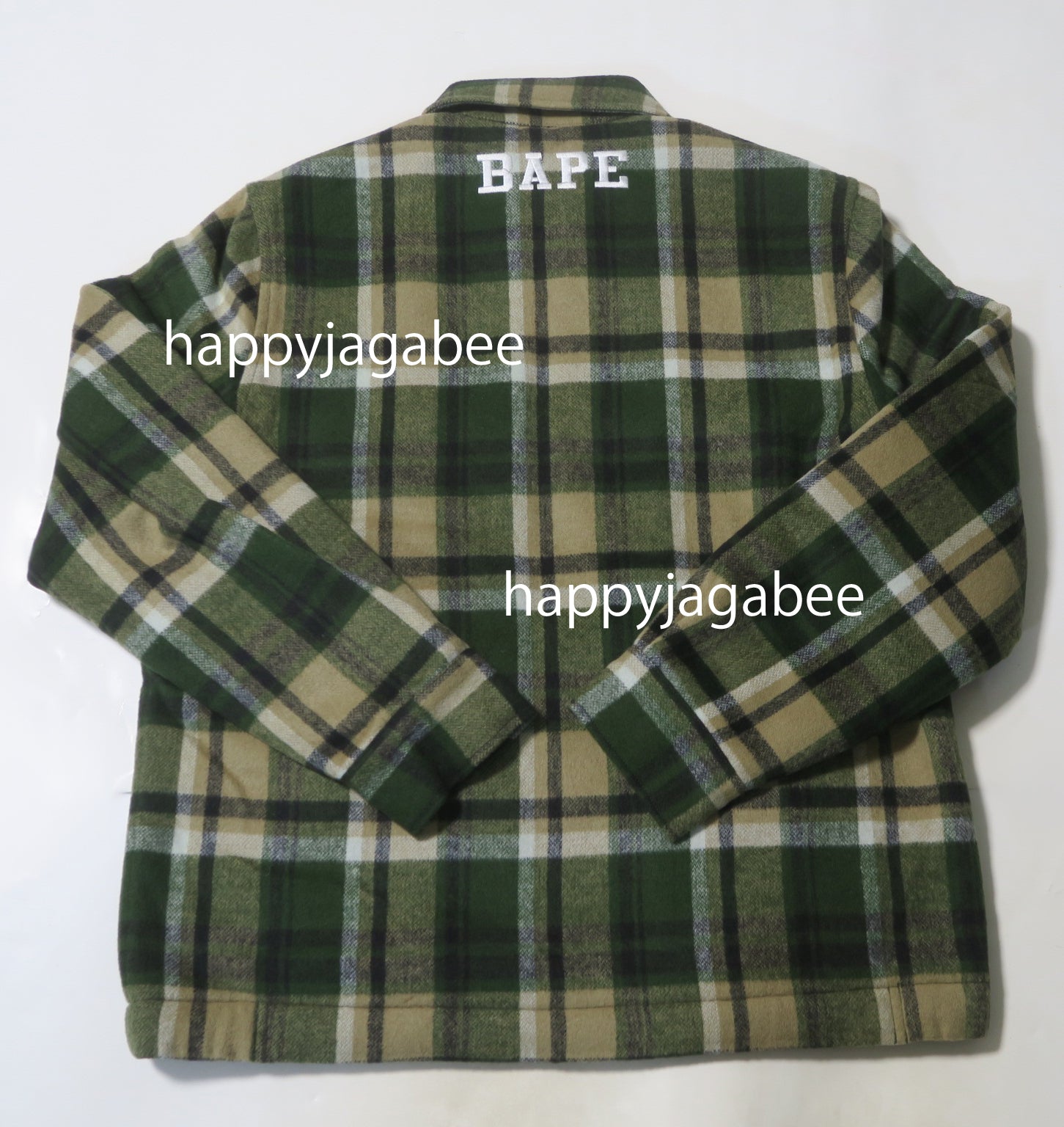 A BATHING APE BAPE CHECK ZIP CPO JACKET