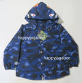 A BATHING APE BAPE KIDS COLOR CAMO SHARK 4WAY DOWN JACKET