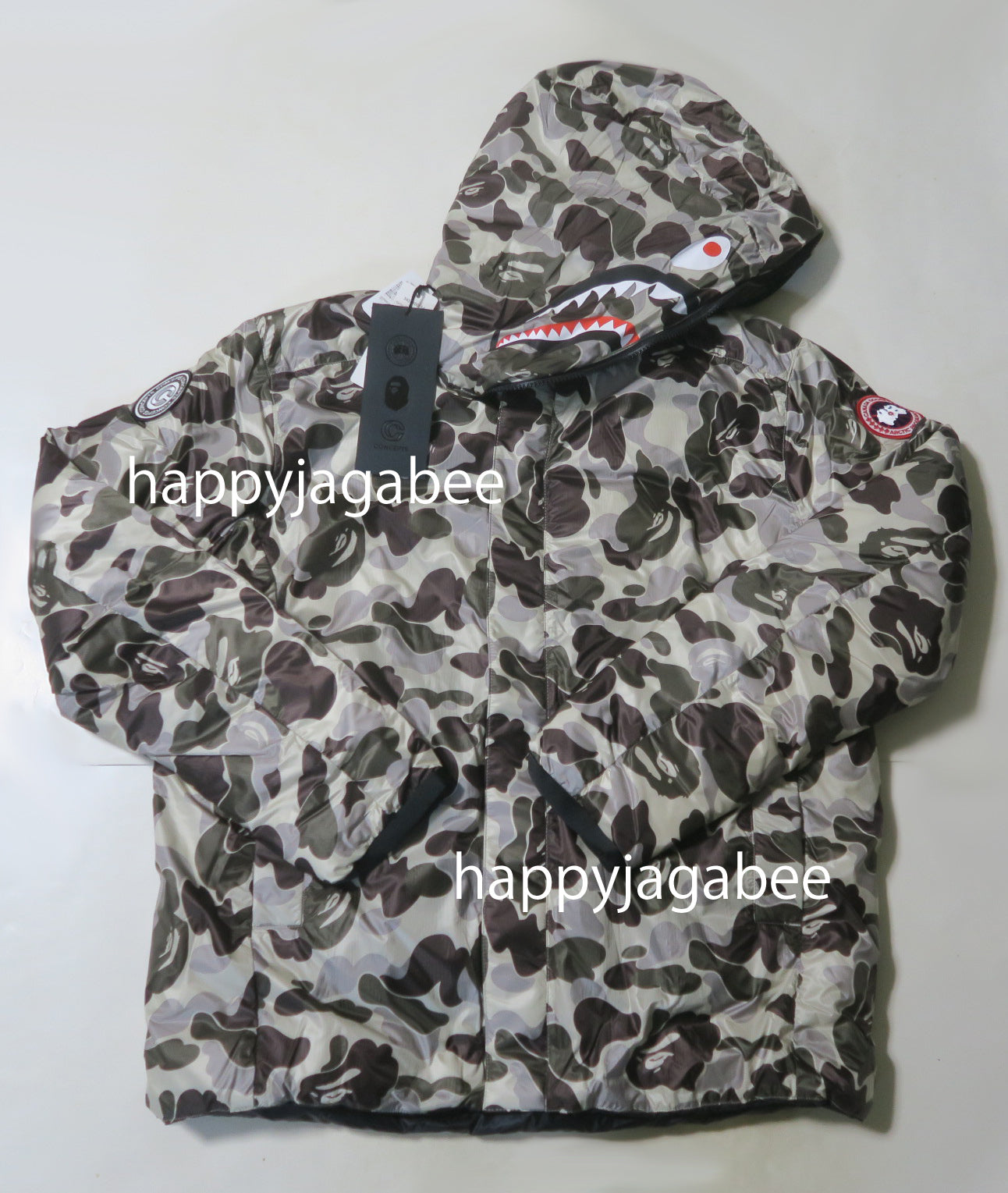 A BATHING APE 2021-22FW BAPE Canada Goose Concepts Crofton Shark Hoodie