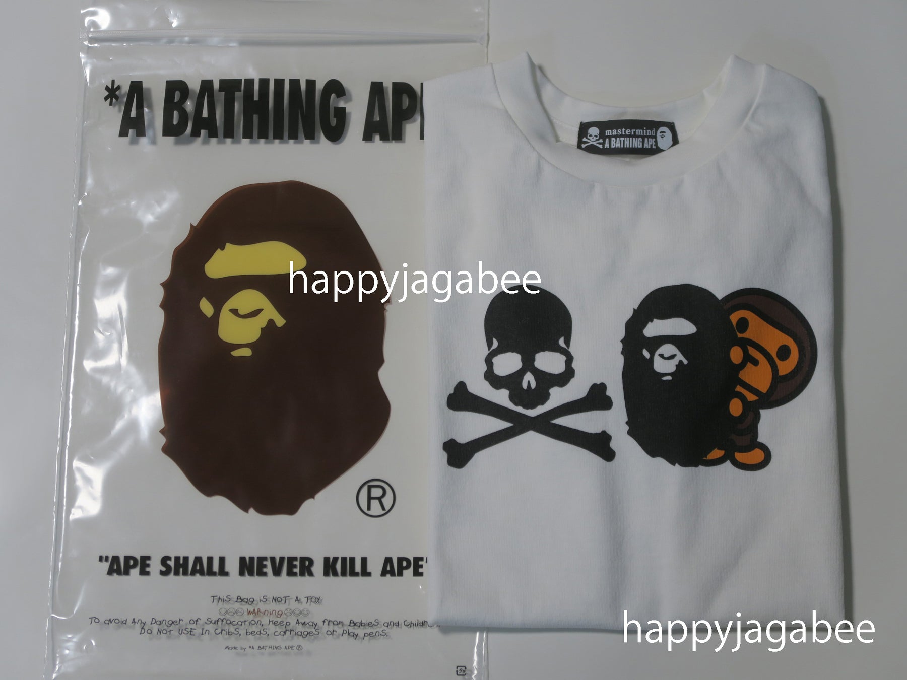 A BATHING APE BAPE KIDS 15TH ANNIVERSARY X mastermind APE HEAD & MILO TEE [  KIDS ]