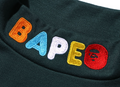 A BATHING APE BAPE KIDS APE HEAD & MILO ONE POINT HIGH NECK L/S TEE