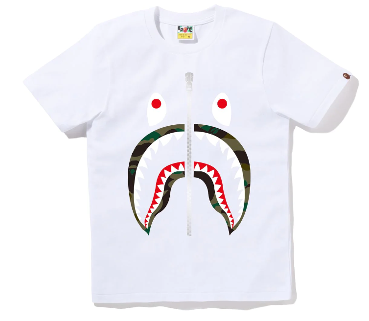 A BATHING APE Ladies' 1ST CAMO SHARK TEE