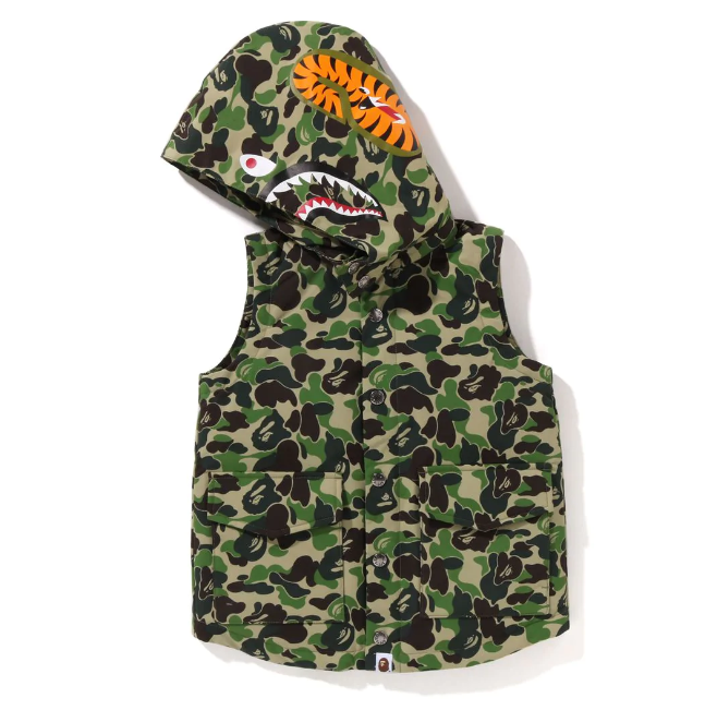 A BATHING APE BAPE KIDS ABC CAMO SHARK 4WAY DOWN JACKET