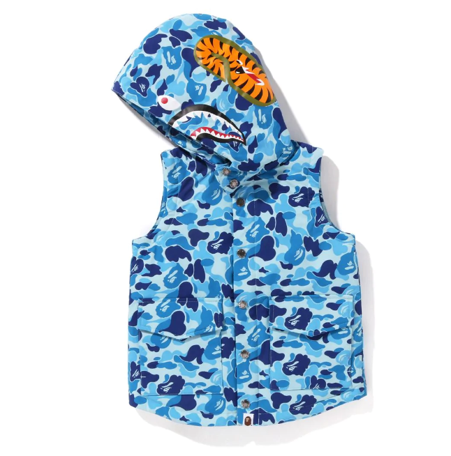 A BATHING APE BAPE KIDS ABC CAMO SHARK 4WAY DOWN JACKET